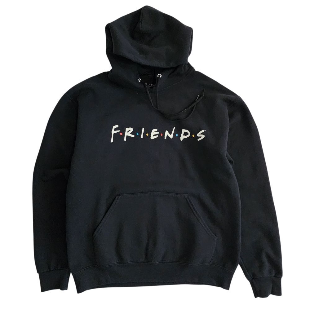 FRIENDS Black Hoodie with Color Dot Logo Size M